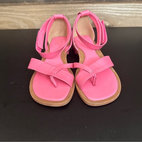 Franco Sarto Sandal Parker Ankle Strap Pink Leather Women 9M Spring Shoes NEW - Picture 4 of 8